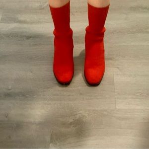 Via Spiga Red Sock Boot